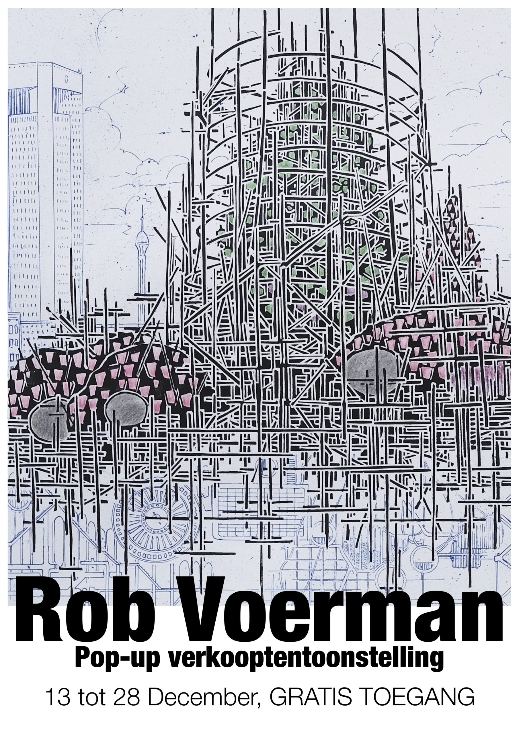 Pop-up (verkoop)tentoonstelling voor Rob Voerman